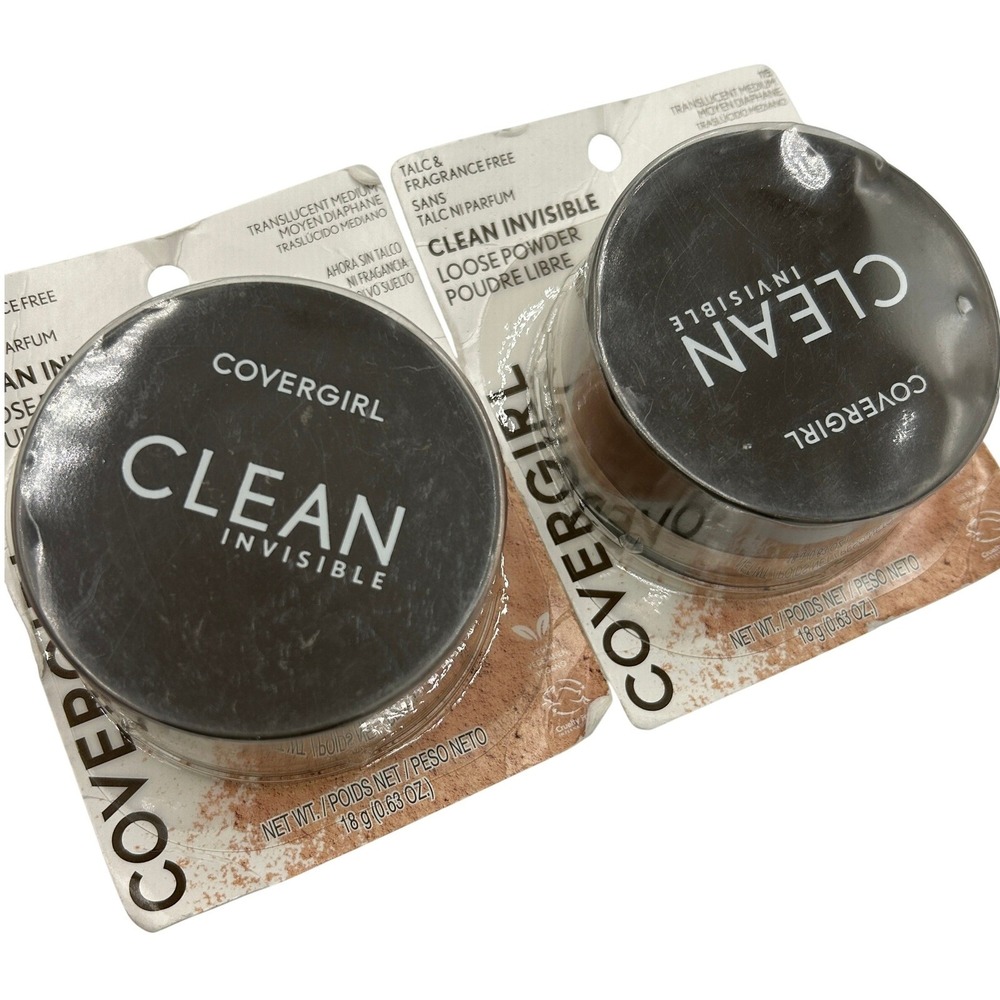 Covergirl Clean Invisible Pressed Powder Translucent 115‎ Talc-Free 2 Pack